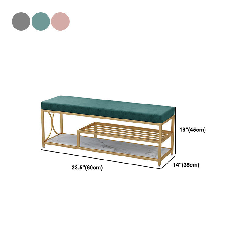 Modern Entryway Bench Upholstery Fill Foam Bench with Shelves Clearhalo 'Benches' 'Chairs & Seating' 'furn' 'furn_benches' 'Furniture' 'Living Room Furniture' 5935051