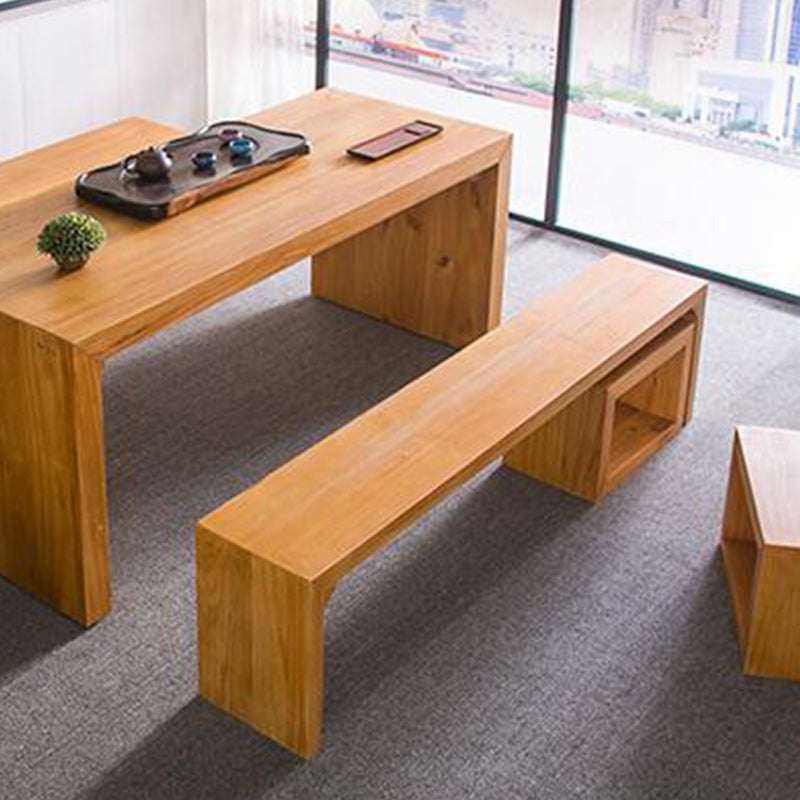 11.8" Wide Contemporary Seating Bench Solid Wood Bench with Legs Clearhalo 'Benches' 'Chairs & Seating' 'furn' 'furn_benches' 'Furniture' 'Living Room Furniture' 5935086