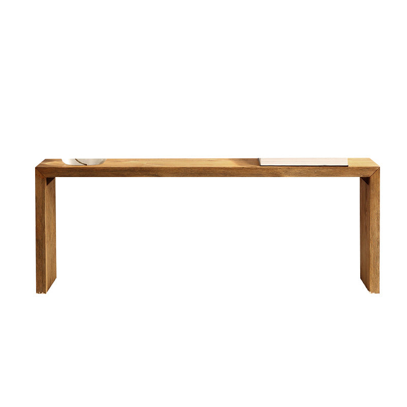 11.8" Wide Contemporary Seating Bench Solid Wood Bench with Legs 47"L x 12"W x 18"H Clearhalo 'Benches' 'Chairs & Seating' 'furn' 'furn_benches' 'Furniture' 'Living Room Furniture' 5935087
