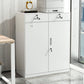 Modern Cabinet Wood Locking Drawers and Storage File Cabinet 35.4"L x 15.7"W x 42.9"H White Clearhalo 'Filing Cabinets' 'filling_cabinets' 'furn' 'furn_filling_cabinets' 'Furniture' 'Office Furniture' 5935310