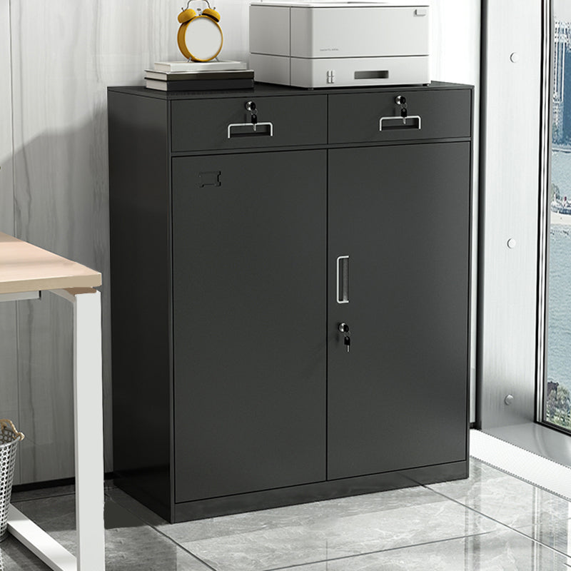 Modern Cabinet Wood Locking Drawers and Storage File Cabinet 35.4"L x 15.7"W x 42.9"H Black Clearhalo 'Filing Cabinets' 'filling_cabinets' 'furn' 'furn_filling_cabinets' 'Furniture' 'Office Furniture' 5935312