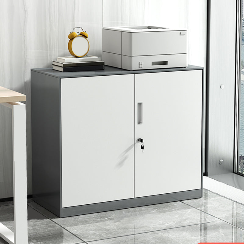 Modern Cabinet Wood Locking Drawers and Storage File Cabinet 35"L x 16"W x 30"H White-Gray Clearhalo 'Filing Cabinets' 'filling_cabinets' 'furn' 'furn_filling_cabinets' 'Furniture' 'Office Furniture' 5935322