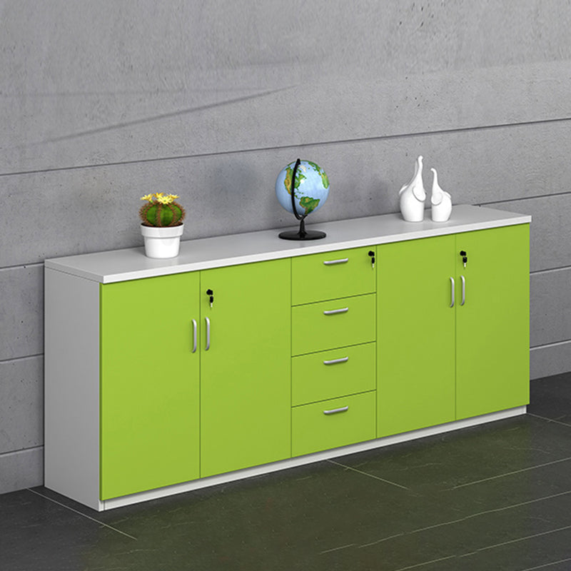 Contemporary File Cabinets Solid Wood Frame Key Lock Horizontal File Cabinet Office Green Clearhalo 'Filing Cabinets' 'filling_cabinets' 'furn' 'furn_filling_cabinets' 'Furniture' 'Office Furniture' 5935337