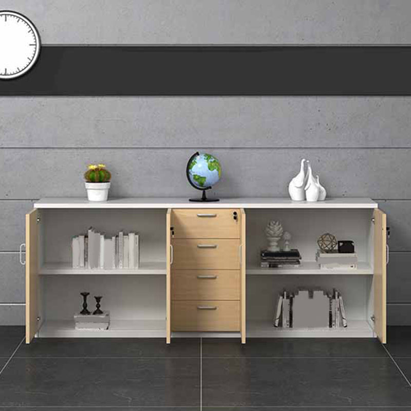 Contemporary File Cabinets Solid Wood Frame Key Lock Horizontal File Cabinet Office Clearhalo 'Filing Cabinets' 'filling_cabinets' 'furn' 'furn_filling_cabinets' 'Furniture' 'Office Furniture' 5935344