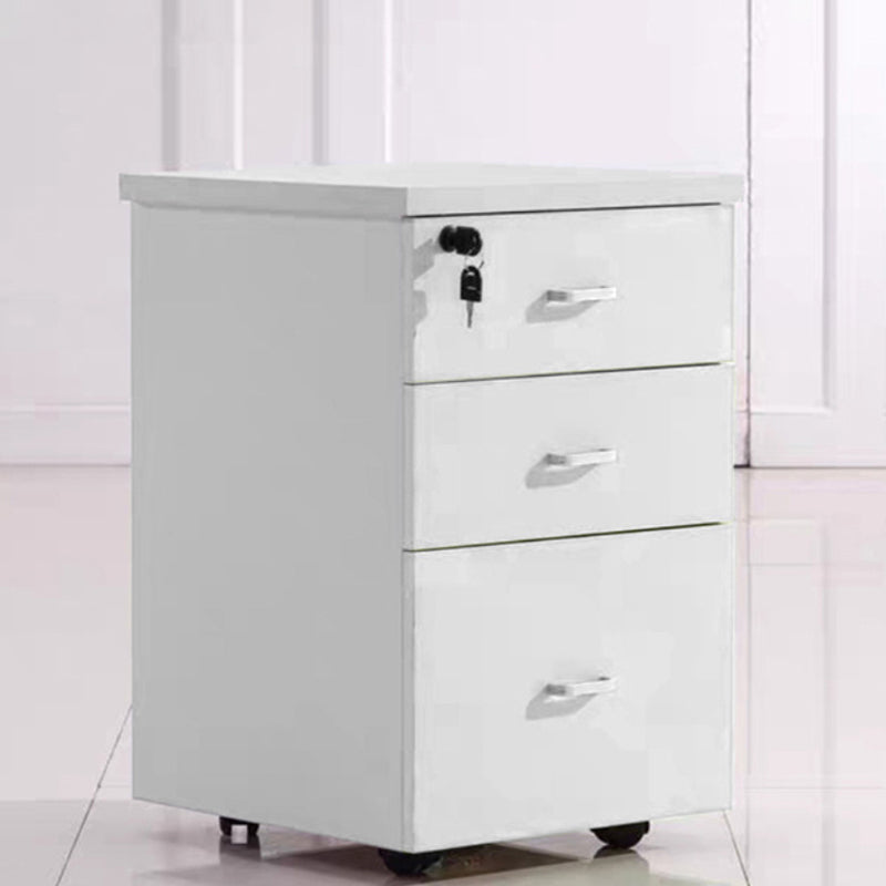 Contemporary Vertical Filing Cabinet Wood Filing Cabinet on Wheels White Clearhalo 'Filing Cabinets' 'filling_cabinets' 'furn' 'furn_filling_cabinets' 'Furniture' 'Office Furniture' 5935503