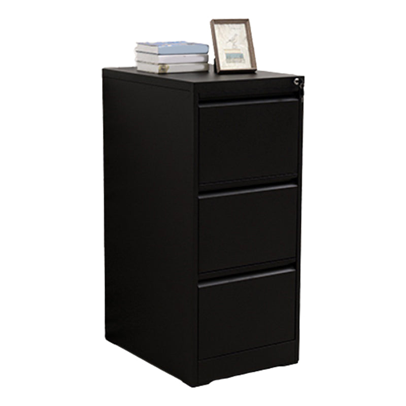 Fireproof File Cabinet Vertical Metal Contemporary File Cabinet with Locking Drawers Black 3 Clearhalo 'Filing Cabinets' 'filling_cabinets' 'furn' 'furn_filling_cabinets' 'Furniture' 'Office Furniture' 5935622