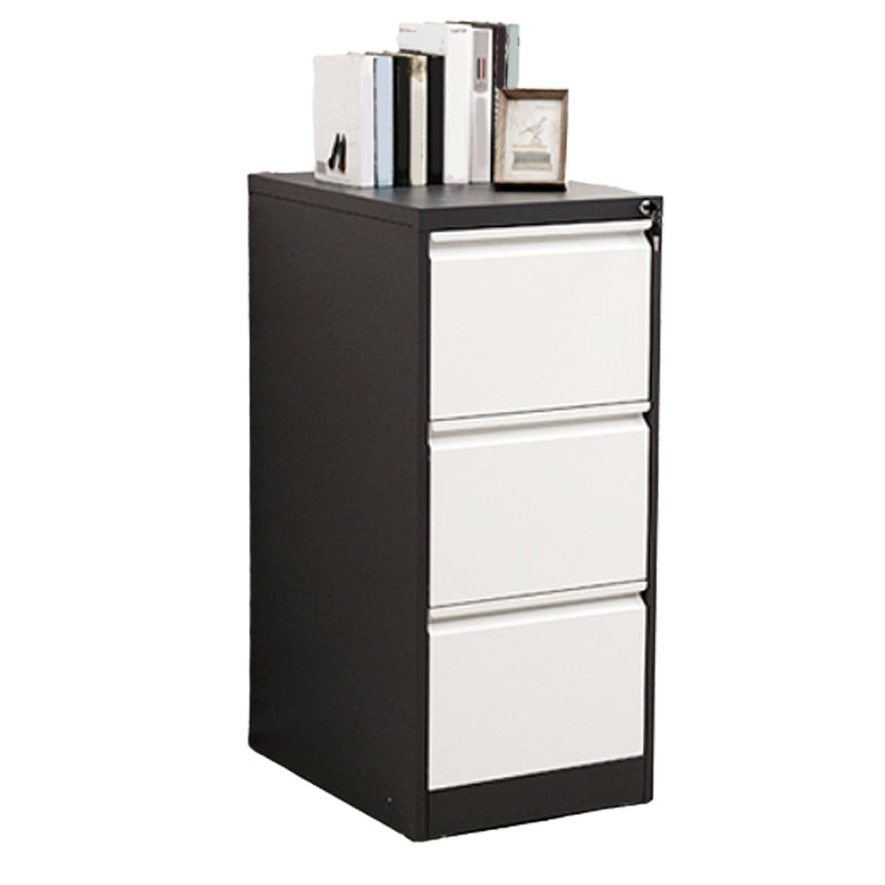 Fireproof File Cabinet Vertical Metal Contemporary File Cabinet with Locking Drawers Clearhalo 'Filing Cabinets' 'filling_cabinets' 'furn' 'furn_filling_cabinets' 'Furniture' 'Office Furniture' 5935630