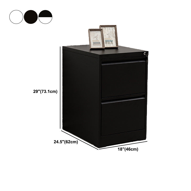 Fireproof File Cabinet Vertical Metal Contemporary File Cabinet with Locking Drawers Clearhalo 'Filing Cabinets' 'filling_cabinets' 'furn' 'furn_filling_cabinets' 'Furniture' 'Office Furniture' 5935637