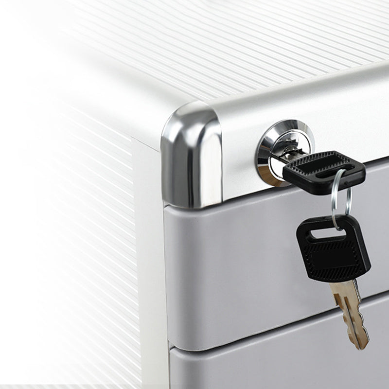 Mobile moderno mobile laterale di cassetti argento per la casa o l'ufficio