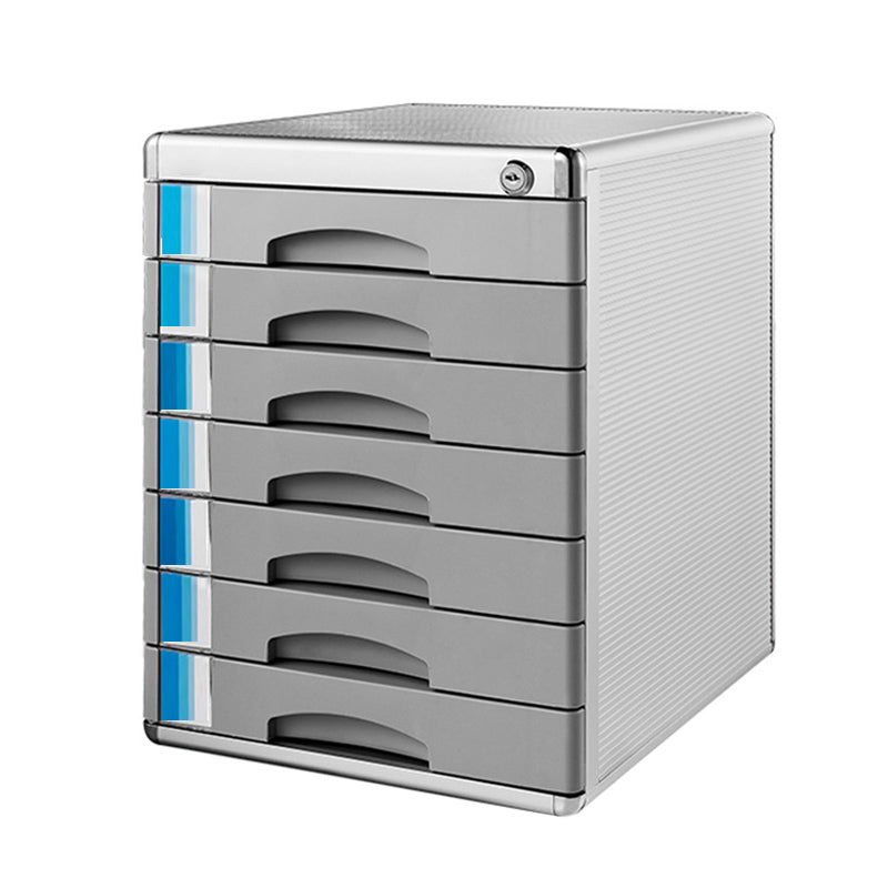 Mobile moderno mobile laterale di cassetti argento per la casa o l'ufficio