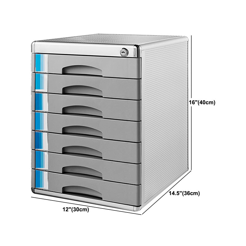 Mobile moderno mobile laterale di cassetti argento per la casa o l'ufficio