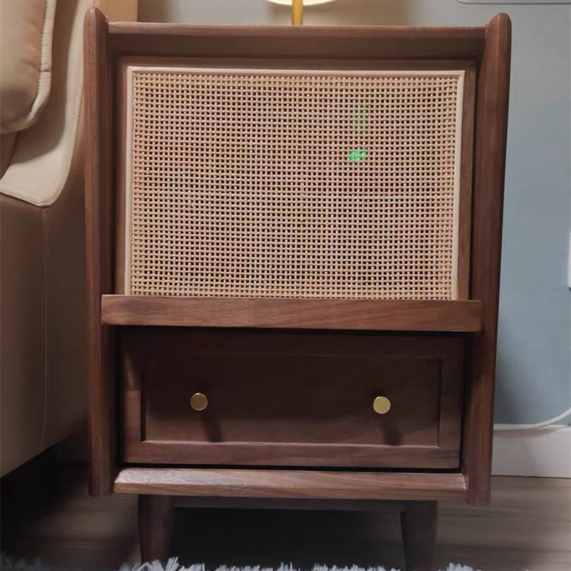 Gabinete de cabecilla de ratán Mesa de noche minimalista moderna con piernas