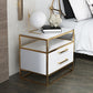 Metal and Wood Bedside Cabinet Modern Minimalist Open Bedside Table with Legs Clearhalo 'Bedroom Furniture' 'furn' 'furn_night_stand' 'Furniture' 'night_stand' 'Nightstands' 5937993