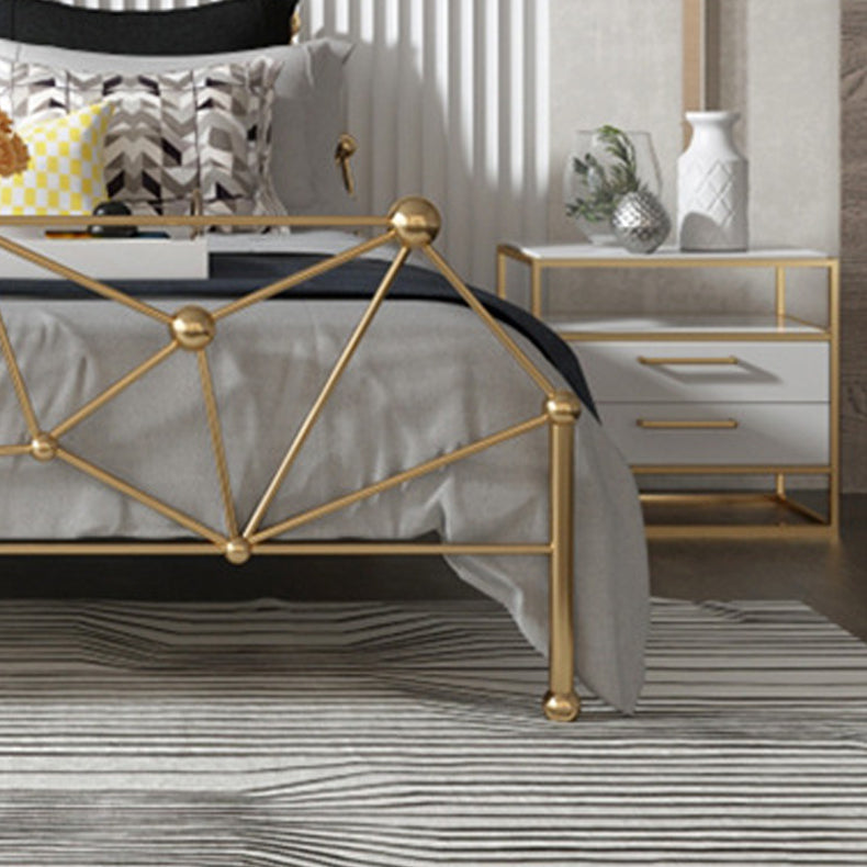 Metal and Wood Bedside Cabinet Modern Minimalist Open Bedside Table with Legs Clearhalo 'Bedroom Furniture' 'furn' 'furn_night_stand' 'Furniture' 'night_stand' 'Nightstands' 5938004