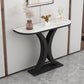 Tavolo console in marmo glam mezza luna astratto 12 "w tavolo accento per sala