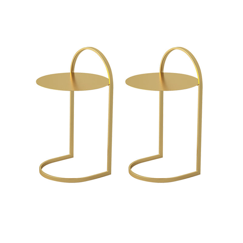 Mesa moderna de la mesa de acento redondo de la mesa nocturna para el dormitorio, 14 "W