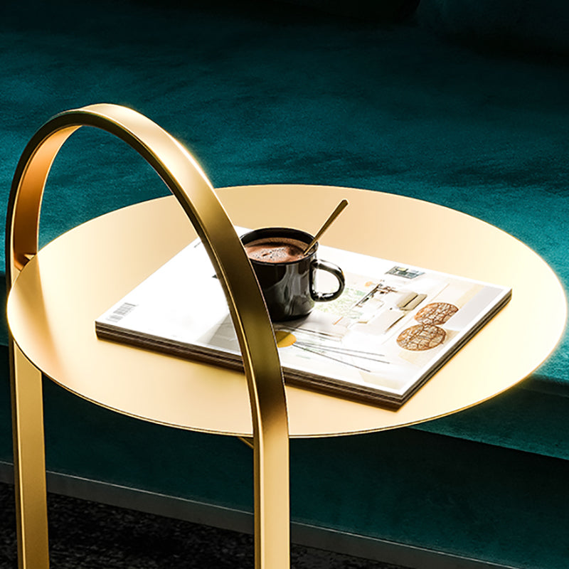 Mesa moderna de la mesa de acento redondo de la mesa nocturna para el dormitorio, 14 "W