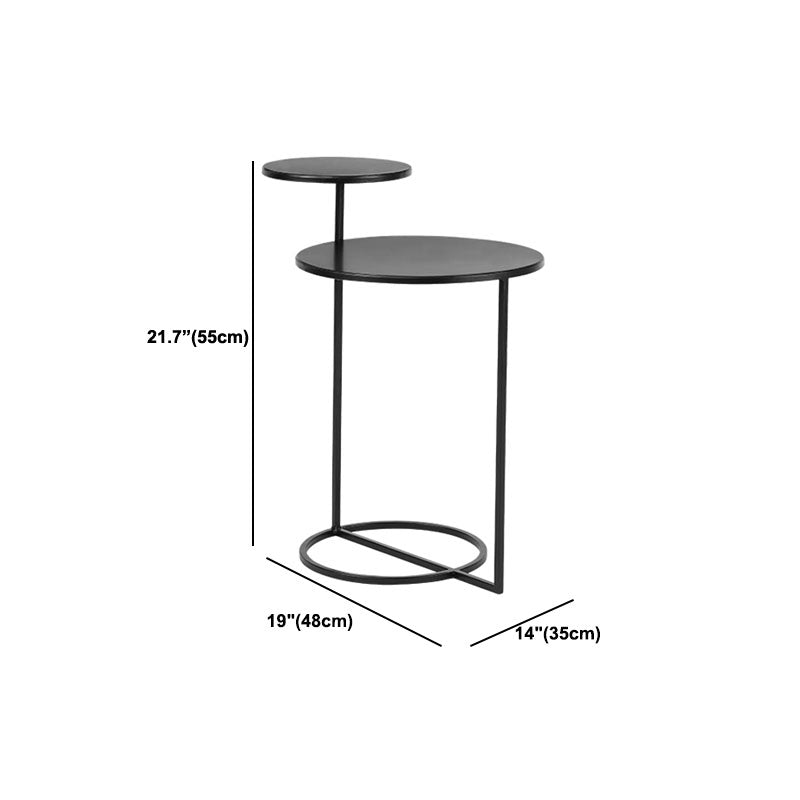Mesa moderna de la mesa de acento redondo de la mesa nocturna para el dormitorio, 14 "W