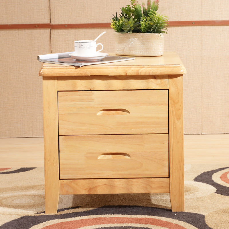 Armoire de chevet de nuit inférieure traditionnelle en bois massif avec tiroirs pour chambre à coucher