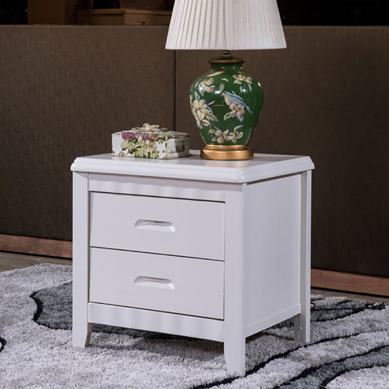 Armoire de chevet de nuit inférieure traditionnelle en bois massif avec tiroirs pour chambre à coucher