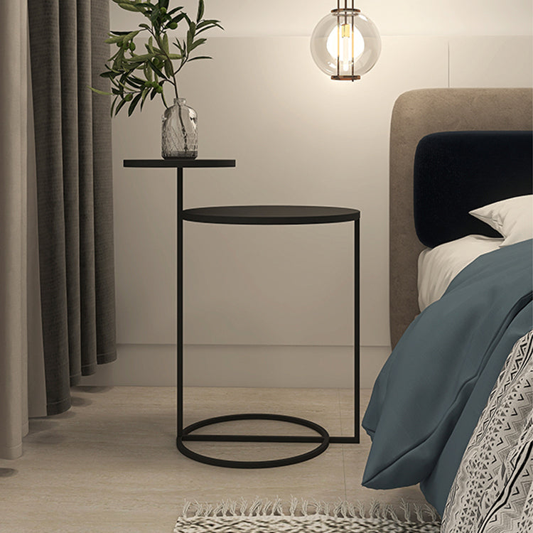 Contemporary Metal Accent Table Nightstand 21.65" Tall Bed Nightstand Clearhalo 'Bedroom Furniture' 'furn' 'furn_night_stand' 'Furniture' 'night_stand' 'Nightstands' 5938206