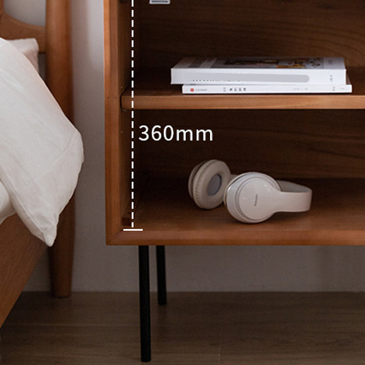 15.75" Tall Rattan Bedside Cabinet Solid Wood Nightstand with 1 Door Clearhalo 'Bedroom Furniture' 'furn' 'furn_night_stand' 'Furniture' 'night_stand' 'Nightstands' 5938221