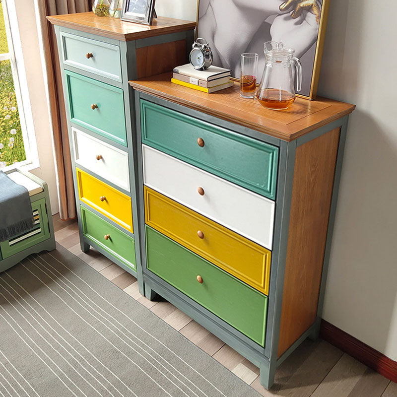 Nautische verticale slaapkamerkist houten 16 "brede opbergkast