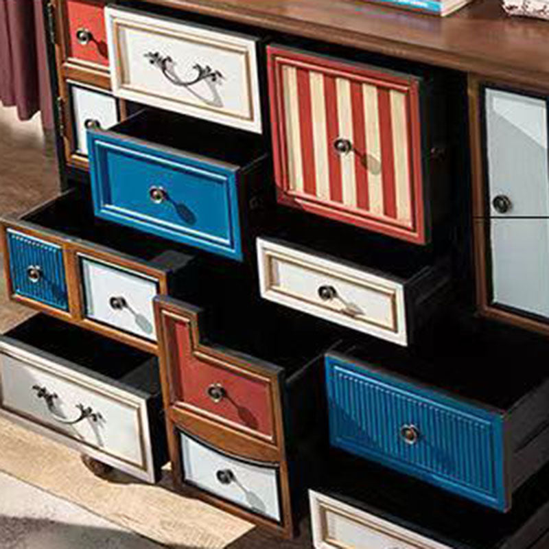 Kust opbergkist vervaardigd houten dressoir voor slaapkamer, 39,78 "x 15,6" x 35.88 "