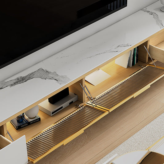 Stato di ardesia e legno TV Minimalista Minimalista Casa TV chiusa Console