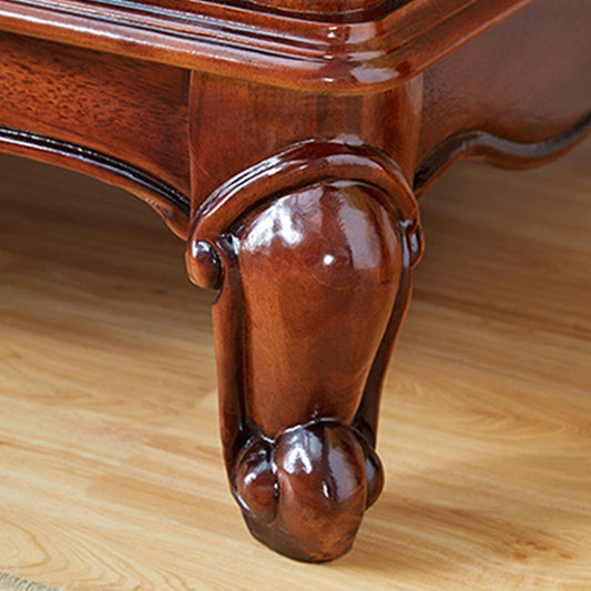 Console TV in legno marrone Console tradizionale TV Home TV con cassetti