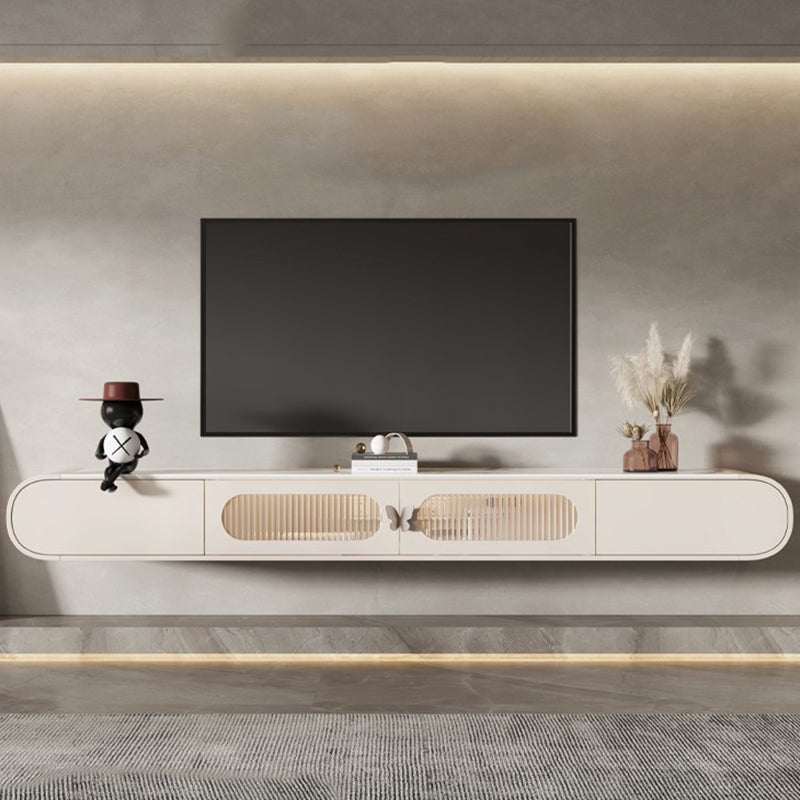 White Slate TV Cabinet Gorgeous Style Simple Home Wall-mounted TV Media Console White Clearhalo 'furn' 'furn_tv_stands_entertainment_centers' 'Furniture' 'Living Room Furniture' 'TV Stands & Entertainment Centers' 'TV Stands & Media Storage Furniture' 'tv_stands_entertainment_centers' 5938505