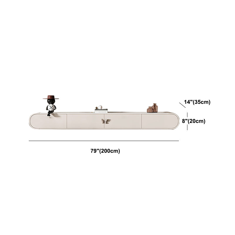 White Slate TV Cabinet Gorgeous Style Simple Home Wall-mounted TV Media Console Clearhalo 'furn' 'furn_tv_stands_entertainment_centers' 'Furniture' 'Living Room Furniture' 'TV Stands & Entertainment Centers' 'TV Stands & Media Storage Furniture' 'tv_stands_entertainment_centers' 5938517