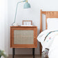 Contemporary Lower Shelf Nightstand Wooden Bedside Cabinet for Bedroom