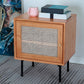 Contemporary Lower Shelf Nightstand Wooden Bedside Cabinet for Bedroom