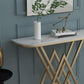 Tavolo da console in marmo glam da 12 "W tavolo da accento resistente alle macchie mezzano per la sala