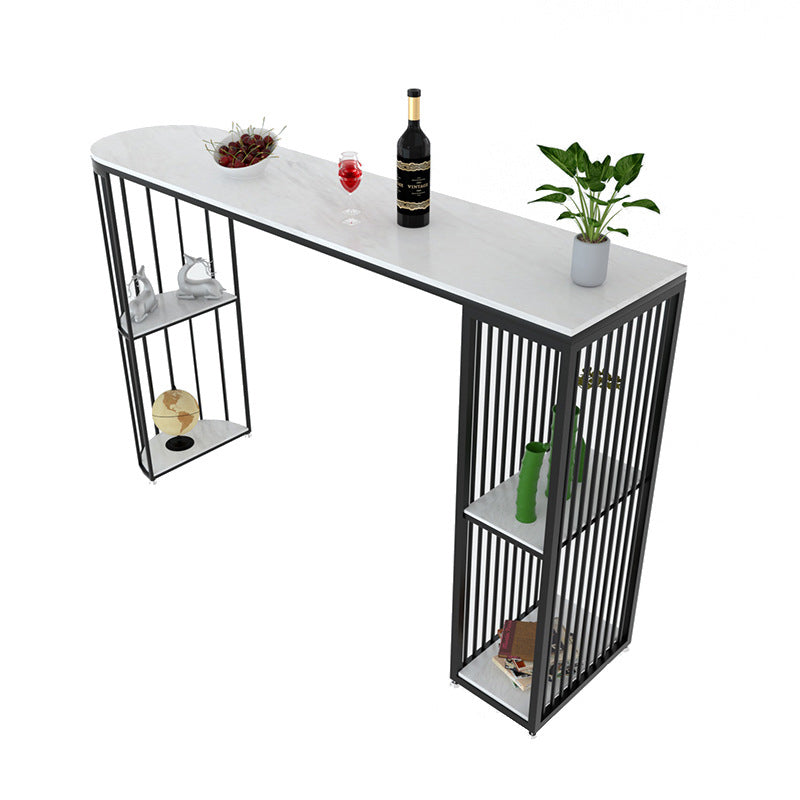 Glam Pub Table Specialty Bar Height Double Pedestal Bar Table Clearhalo 'Bar Furniture' 'Bar Tables' 'bar_tables' 'furn' 'furn_bar_tables' 'Furniture' 'Kitchen & Dining Furniture' 5940006