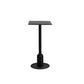 Industrial Bar Dining Table Fixed Bistro Bar Height Cocktail Table with Metal Base 19.7"L x 19.7"W x 40.6"H Matte Black Square Clearhalo 'Bar Furniture' 'Bar Tables' 'bar_tables' 'furn' 'furn_bar_tables' 'Furniture' 'Kitchen & Dining Furniture' 5940184