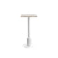 Industrial Bar Dining Table Fixed Bistro Bar Height Cocktail Table with Metal Base 19.7"L x 19.7"W x 40.6"H White-Brown Square Clearhalo 'Bar Furniture' 'Bar Tables' 'bar_tables' 'furn' 'furn_bar_tables' 'Furniture' 'Kitchen & Dining Furniture' 5940188