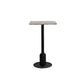 Industrial Bar Dining Table Fixed Bistro Bar Height Cocktail Table with Metal Base 23.5"L x 23.5"W x 40.6"H White Black Square Clearhalo 'Bar Furniture' 'Bar Tables' 'bar_tables' 'furn' 'furn_bar_tables' 'Furniture' 'Kitchen & Dining Furniture' 5940196