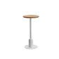 Industrial Bar Dining Table Fixed Bistro Bar Height Cocktail Table with Metal Base 19.7"L x 19.7"W x 40.6"H Natural Round Clearhalo 'Bar Furniture' 'Bar Tables' 'bar_tables' 'furn' 'furn_bar_tables' 'Furniture' 'Kitchen & Dining Furniture' 5940202