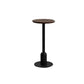 Industrial Bar Dining Table Fixed Bistro Bar Height Cocktail Table with Metal Base 19.7"L x 19.7"W x 40.6"H Brown Round Clearhalo 'Bar Furniture' 'Bar Tables' 'bar_tables' 'furn' 'furn_bar_tables' 'Furniture' 'Kitchen & Dining Furniture' 5940204