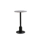 Industrial Bar Dining Table Fixed Bistro Bar Height Cocktail Table with Metal Base 23.5"L x 23.5"W x 40.6"H White Black Round Clearhalo 'Bar Furniture' 'Bar Tables' 'bar_tables' 'furn' 'furn_bar_tables' 'Furniture' 'Kitchen & Dining Furniture' 5940209
