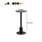 Industrial Bar Dining Table Fixed Bistro Bar Height Cocktail Table with Metal Base Clearhalo 'Bar Furniture' 'Bar Tables' 'bar_tables' 'furn' 'furn_bar_tables' 'Furniture' 'Kitchen & Dining Furniture' 5940212