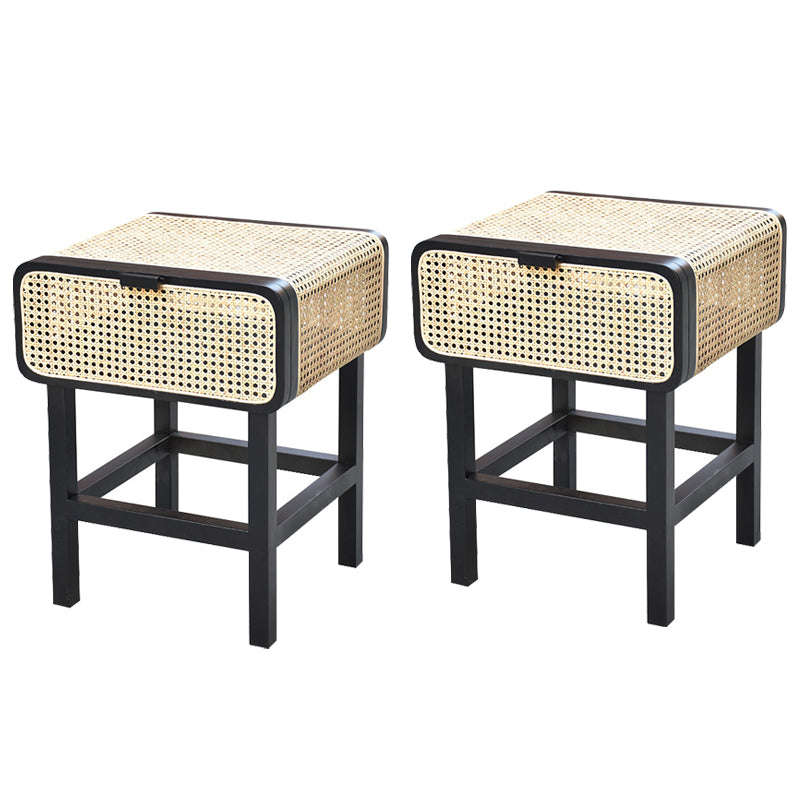 Nightand de table à accent contemporain 23,62 "Table table de chevet de lit avec armoire