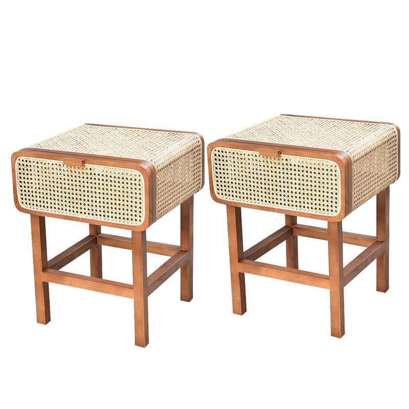 Nightand de table à accent contemporain 23,62 "Table table de chevet de lit avec armoire