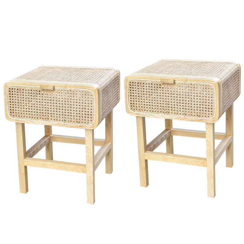 Nightand de table à accent contemporain 23,62 "Table table de chevet de lit avec armoire