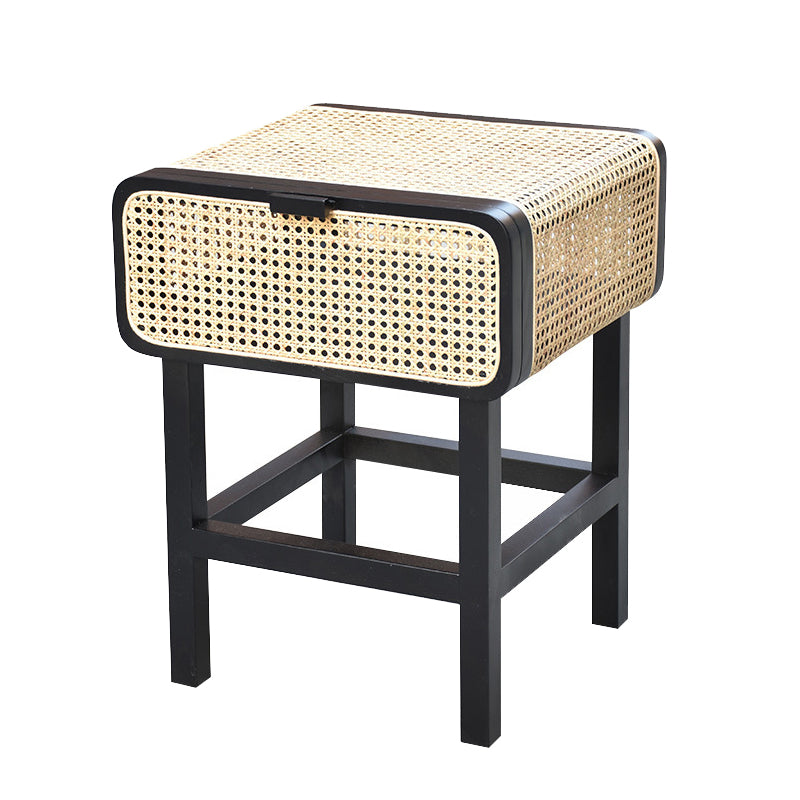 Nightand de table à accent contemporain 23,62 "Table table de chevet de lit avec armoire