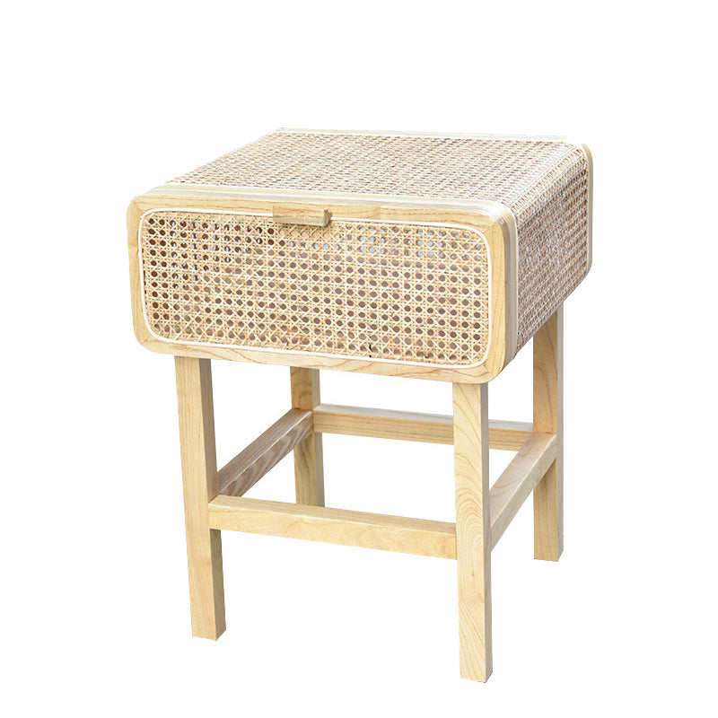 Nightand de table à accent contemporain 23,62 "Table table de chevet de lit avec armoire