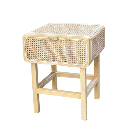 Nightand de table à accent contemporain 23,62 "Table table de chevet de lit avec armoire