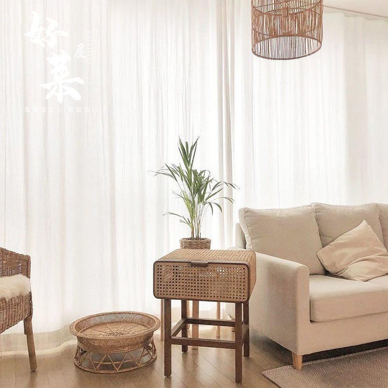 Nightand de table à accent contemporain 23,62 "Table table de chevet de lit avec armoire